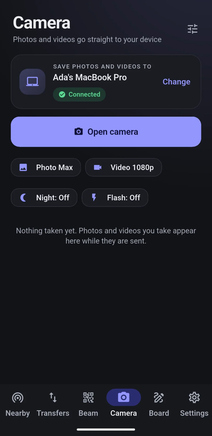 The camera on the phone, saving to a computer