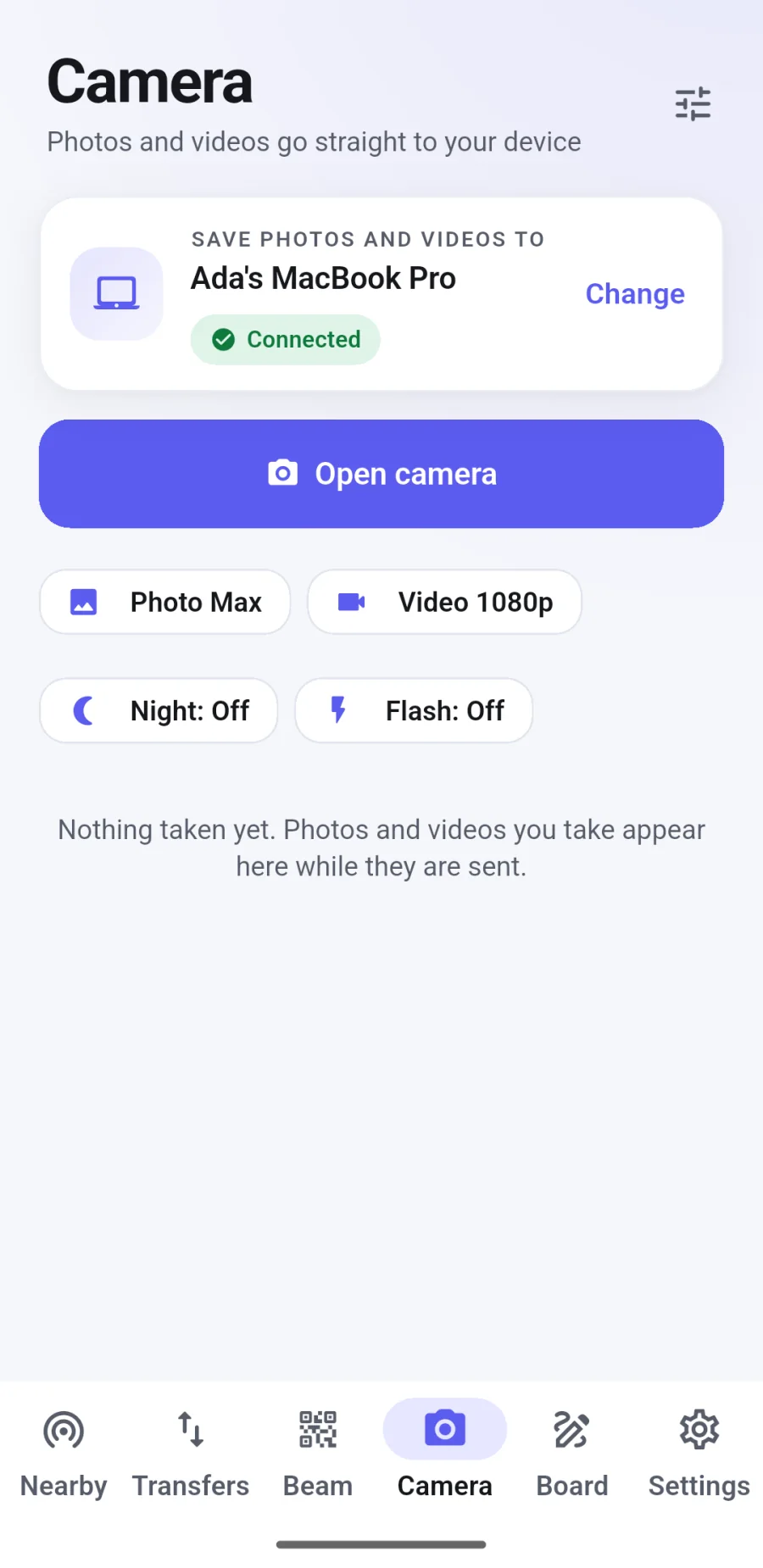 The camera on the phone, saving to a computer